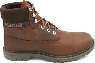 CAT Cat, Schoenen, Heren, Bruin, 40 EU, Leer, Leren Waterdichte Veterschoen Rubberen Zool