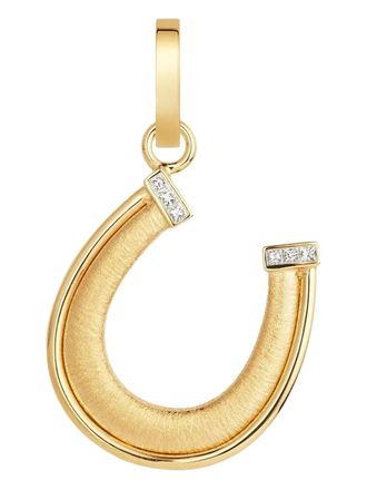 Marie Lichtenberg 18K yellow gold Horseshoe diamond pendant - women - 18kt Yellow Gold - One Size