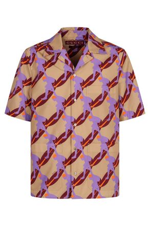Gucci Printed Cotton Poplin Shirt