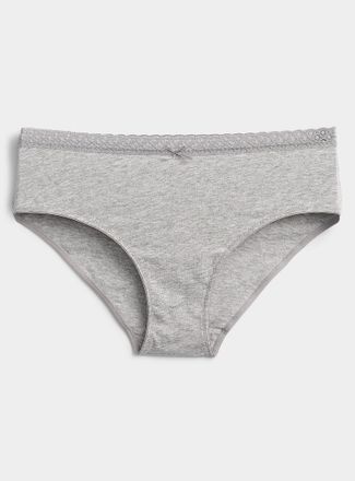 Miiyu Womens Lace-waist Hipster Panties Organic cotton