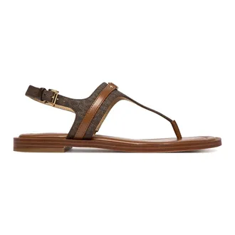 Michael Kors Flat Sandals, female, Brown, Size: 9 1/2 US Mandy Sandal
