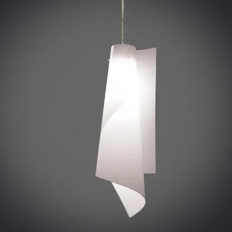 Linea Zero L&aacute;mpara De Suspensi&oacute;n En Polilux Vela Blanco Di&aacute;metro 19 X H49 Cm