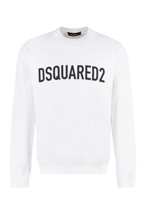Dsquared2 White Cotton crew-neck sweatshirt