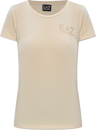 Emporio Armani Emporio Armani Ea7, Dames, Tops, Beige, Maat: XS Katoen
