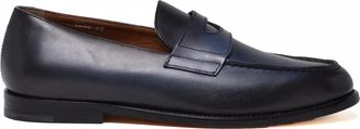 Doucal's Blue Leather Loafers
