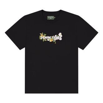 Denim Tears Cotton Floral Logo T-shirt Black SS25TSL049870