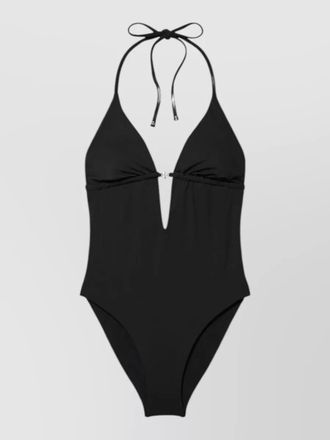 Tory Burch gathered halterneck one-piece swimsuit