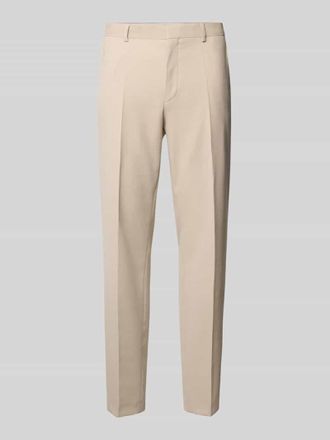 HUGO BOSS Regular Fit Anzughose mit Schurwoll-Anteil Modell LEON in Beige Melange, Gr&ouml;&szlig;e 102