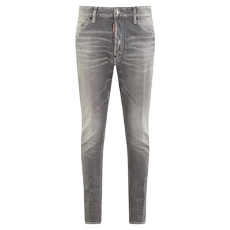 Dsquared2 Skinny Fit Jeans, male, Gray, XS, Mens Grey Trousers with 5 Pockets