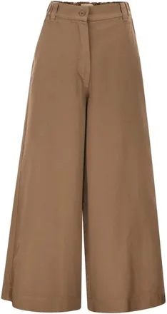 Max Mara Dames, Broeken, Bruin, Maat: 3XS Katoen