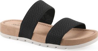 White Mountain Tahlie Slide Sandal in Black/es-Print at Nordstrom Rack, Size 6.5