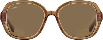 Serengeti Eyewear Hayworth Translucent Brown Rounded Square Sunglasses
