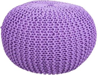 Wanderlust Deco Wanderlust Deco - Puff De Algod&oacute;n Trenzado Violeta 45x45x30