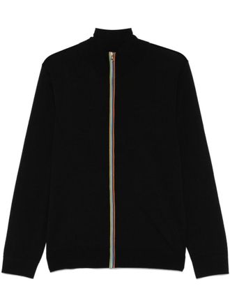 Paul Smith Black Artist-stripe Detailed Cardigan
