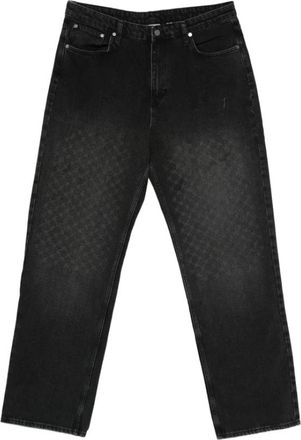 Daily Paper Clothing Amba Monogram Jeans - Heren - Loose Fit Jeans - Zwart - XS - Katoen - Jeans