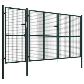 Berkfield Home Garden Gate Steel 400x150 cm Green