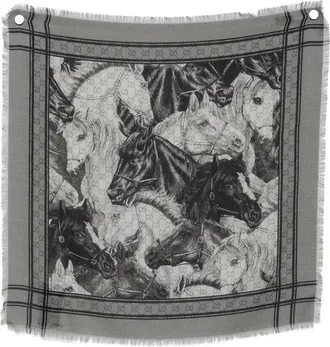 Gucci GG Supreme Horse-print Scarf