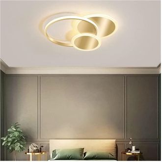 Trade Shop Trade Shop - Copy Of Plafoniera Led 32 W Rettangolare Oro Design Moderno Lampadario A Soffitto 50224