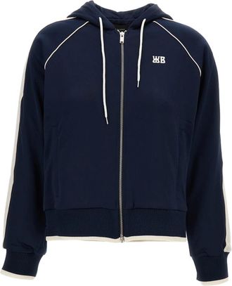 Wales Bonner Sweatshirt met rits - Dames - Vesten met rits - Blauw - M - Katoen - Hoodies & sweatvesten