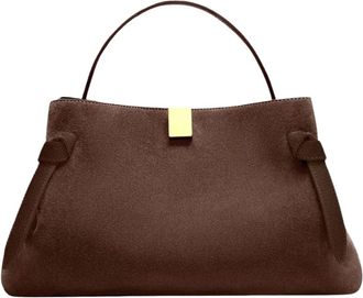 Yuzefi La Gyoza Bag - Dames - Handtassen - Bruin - ONE Size - Leer - Tassen