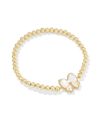 Kendra Scott Womens Haley Bow Stretch Bracelet In Rhod Ivory Mop