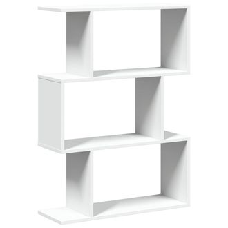 vidaXL Librer&iacute;a Biombo De 3 Niveles, Blanca, 70 X 24 X 97 Cm, Madera De Ingenier&iacute;a Vidaxl