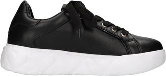 Love Moschino Leren en kunstleren sneakers - Dames - Sneakers - Zwart - 36 EU - Leer - Schoenen