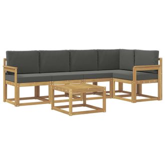 vidaXL Conjunto De Sof&aacute;s De Exterior 6 Pcs Blanco Y Antracita Vidaxl