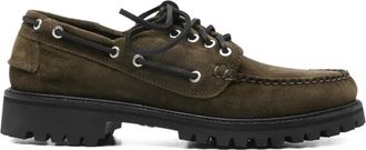 G.H. Bass & Co. lace-up lug-sole boat shoes - Groen