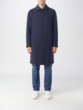 Aspesi Cappotto monopetto al ginocchio in pura lana con chiusura a scomparsa