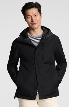 Lands End Waterproof Raincoat in True Black at Nordstrom, Size Xx-Large