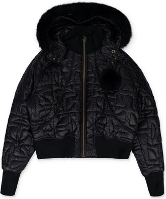 Telfar Black DM Quilted Bomber Down Jacket