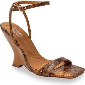Chase + Chloe by Intouch Footwear Alia Wedge Sandal in Snake at Nordstrom Rack, Size 6