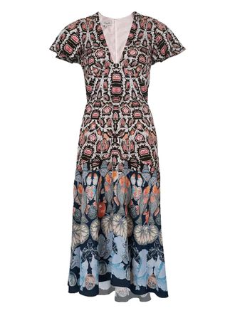 Temperley London Abito stampato - Rosso