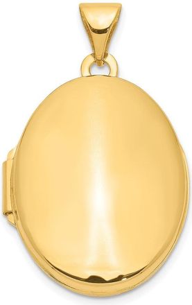 Diamond2Deal 14k Yellow Gold Polished Oval Locket Pendant