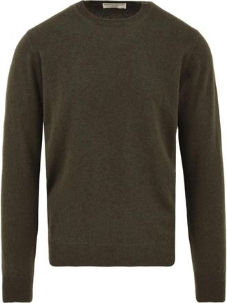 FILIPPO DE LAURENTIIS Trui met ronde hals - Heren - Cashmere truien - Groen - 2XL - Kasjmier - Truien & Vesten