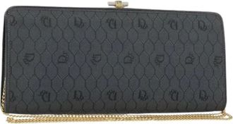 Dior Pre-owned Clutches, female, Black, Size: ONE SIZE Pre-owned Honeycomb Canvas Shoulder Bag