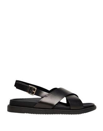8 by YOOX LEATHER CROSS STRAP SIDE BUCKLE SANDAL