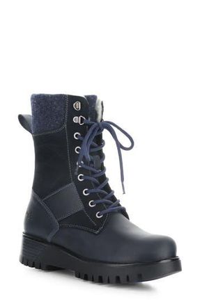 Bos. & Co. Genus Prima Waterproof Platform Bootie in Navy Saddle/suede/tw at Nordstrom Rack, Size 10-10.5Us / 41Eu