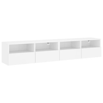Berkfield Home TV Wall Cabinets 2 pcs White 80x30x30 cm Engineered Wood | Size: 80 x 30 x 30 cm