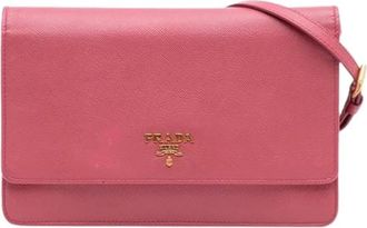 Prada Pre-owned Cross Body Bags, female, Pink, Size: ONE SIZE Pre-owned Vintage Cross Body Bag