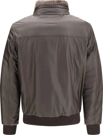 Moorer Mens Cleros P1 Shearling Down Jacket Moro Coat