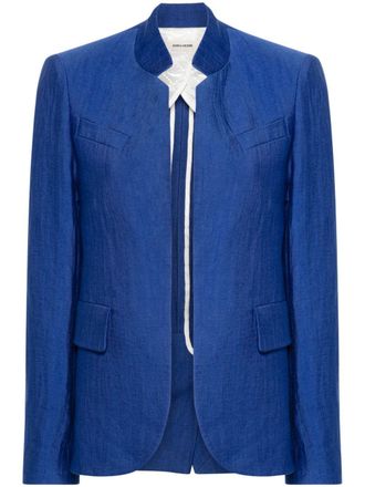 Zadig&Voltaire Very open-front blazer - Blue