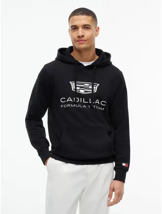 Tommy Hilfiger Mens Tommy x Cadillac F1 Team Logo Hoodie - Black - XXL