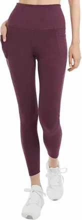 Danskin 7/8 Brushed Leggings In Italian Plum