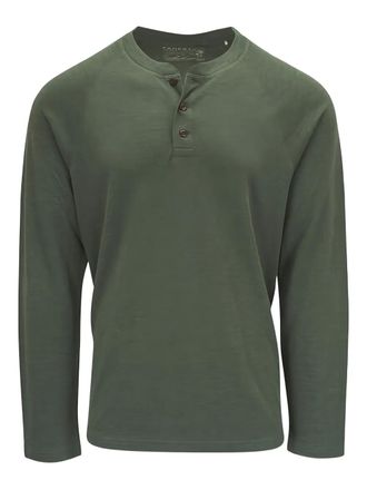 Faherty Cloud Henley button T-shirt - Green