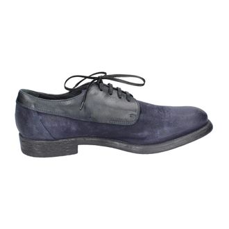 Moma Vintage Elegante Su&egrave;de Veterschoenen - Heren - Veterschoenen - Blauw - 42 EU - Su&egrave;de - Schoenen