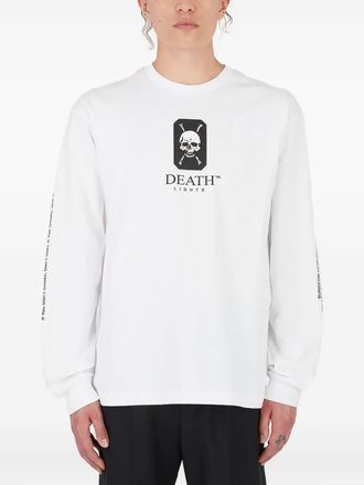 DEATH Cigarettes graphic-print crew-neck sweatshirt - White