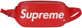 Louis Vuitton Louis Vuitton X Supreme Waist Epi Leather Red Leather Handbag (Pre-Owned)