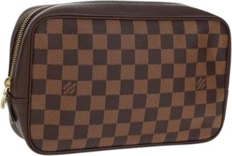Louis Vuitton Pre-owned Clutches, female, Brown, Size: ONE SIZE Pre-owned Damier Ebene Clutch Bag